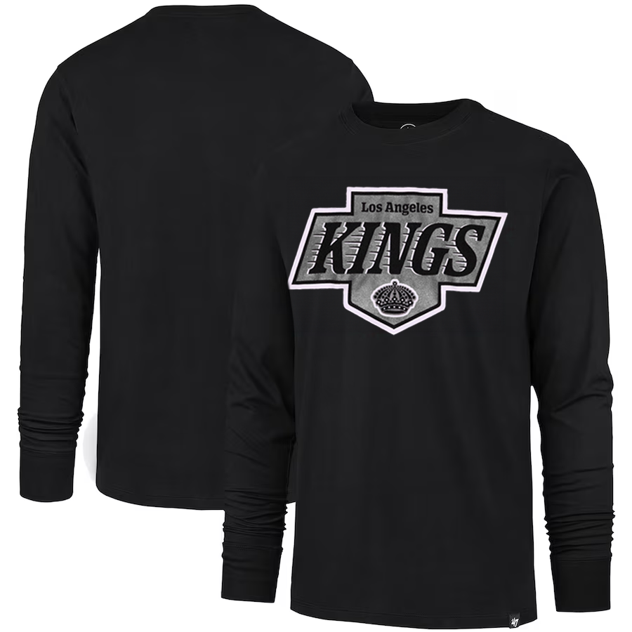 Kings '47 Primary Logo Franklin Black Long Sleeve T-Shirt product image 3, provided for visual reference and product detail