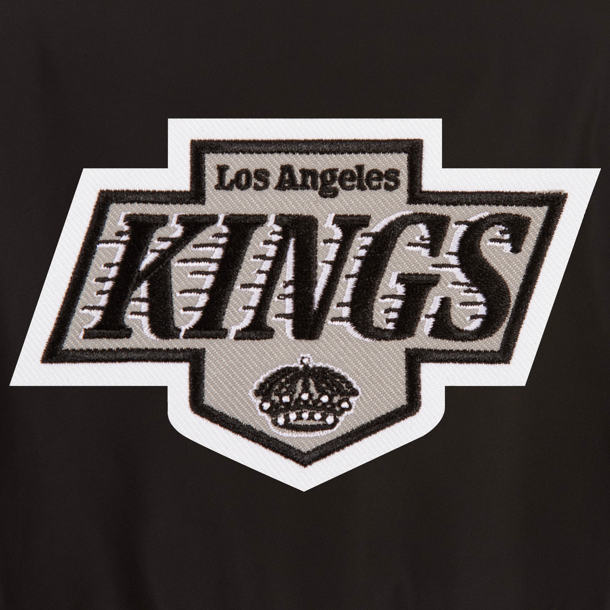 Kings JH Design Front Logo Two-Tone Fleece Grey/Black Sleeve Reversible Jacket product image 6, provided for visual