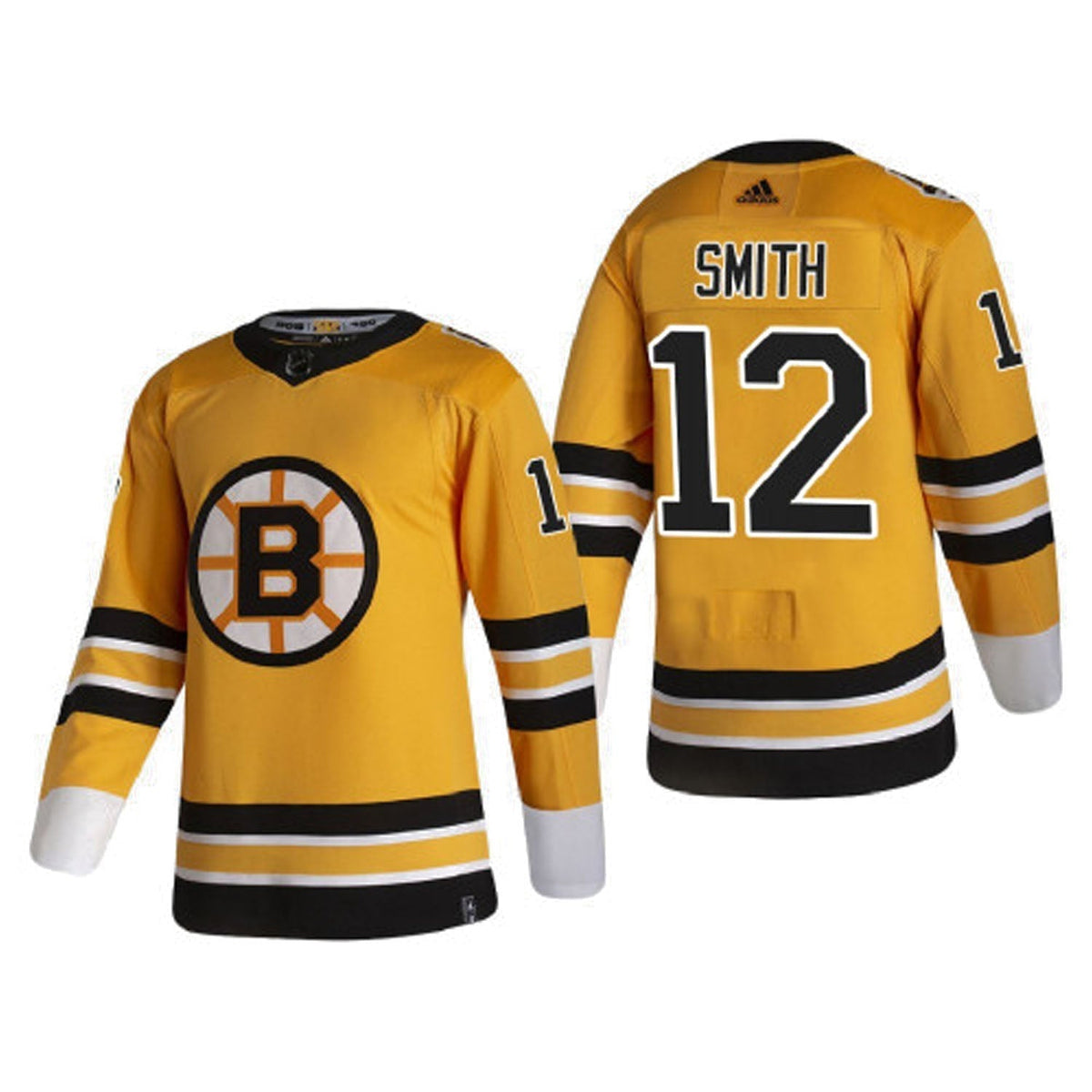 Craig Smith Boston Bruins 12 Jersey product image 4, provided for visual reference and product detail review