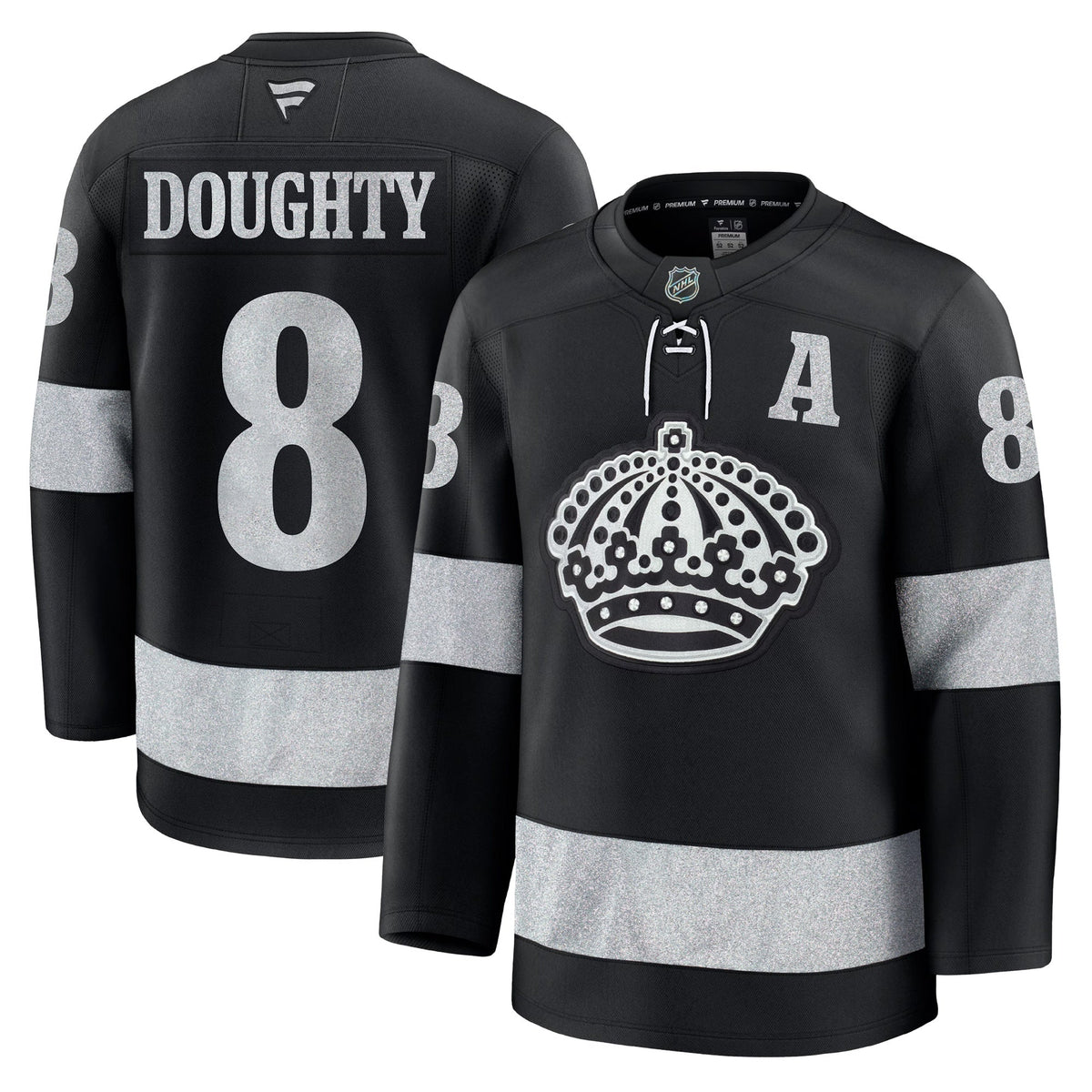 Drew Doughty Los Angeles Kings Fanatics Alternate Premium Jersey product image 3, provided for visual reference and product