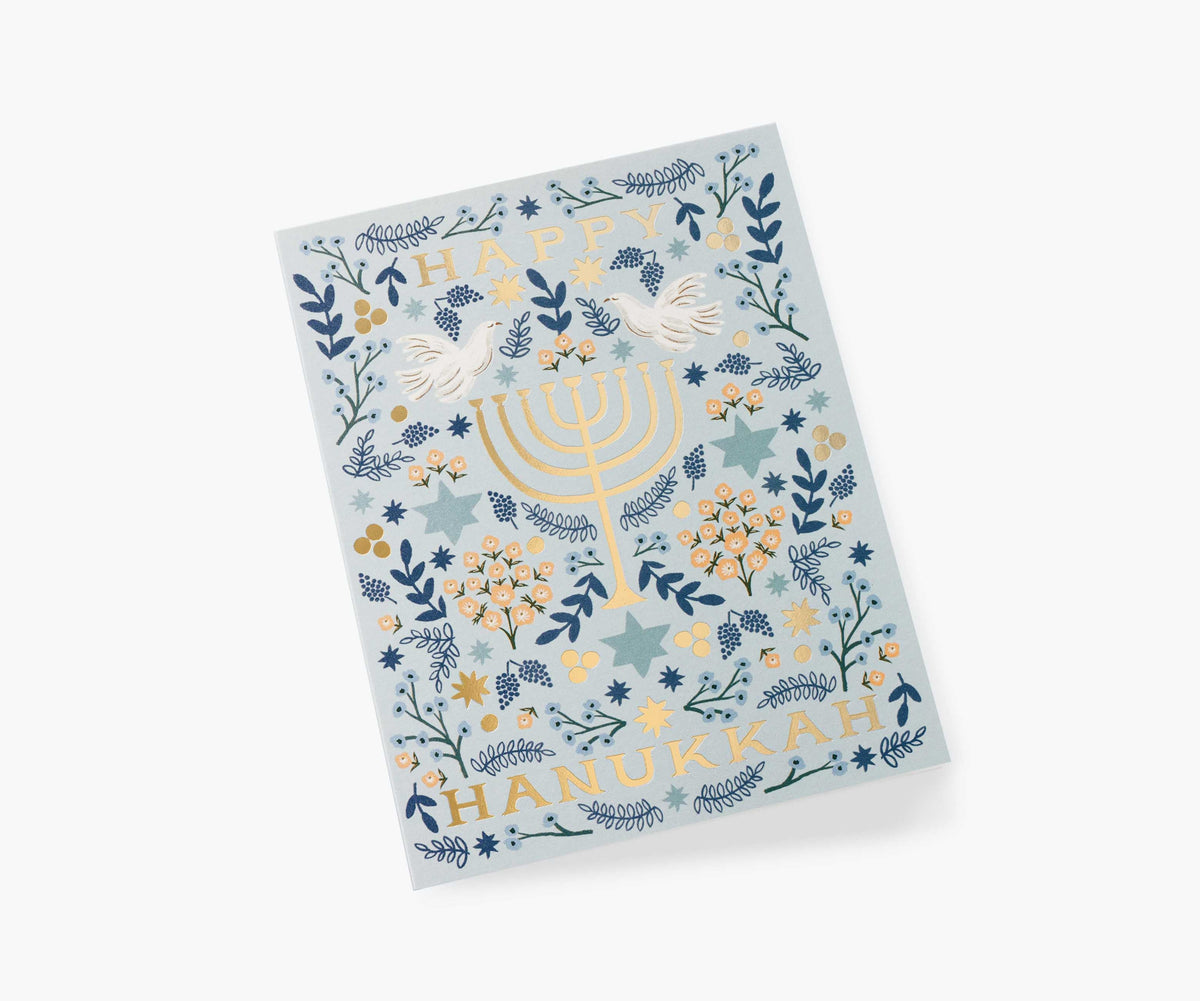 Hanukkah Menorah Hanukkah Card - Single Card