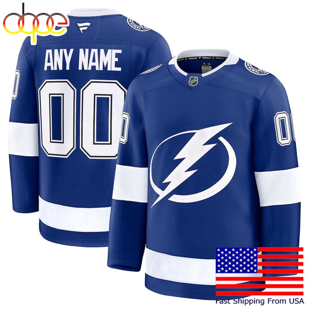NHL Tampa Bay Lightning Home New Design 2025 Custom Hockey Jersey product image 1, provided for visual reference and product
