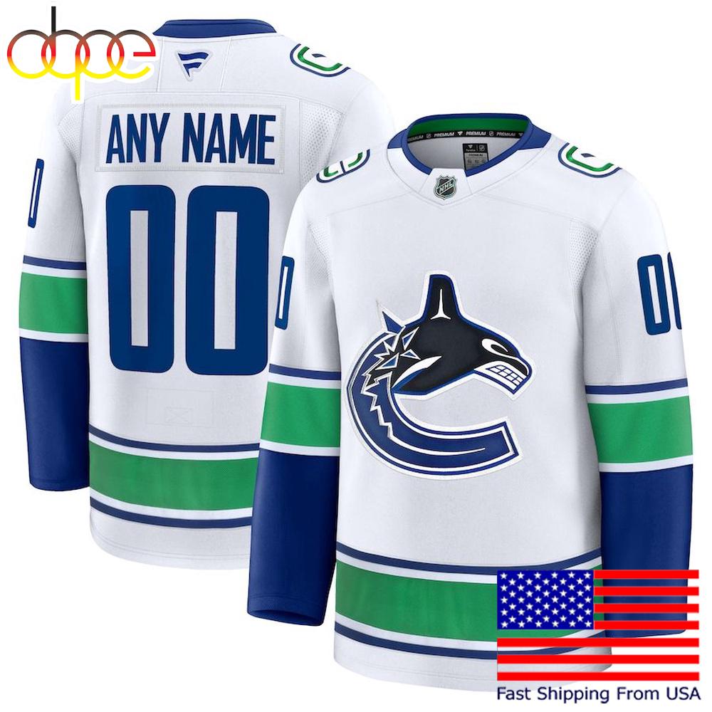 NHL Vancouver Canucks Away New Design 2025 Custom Hockey Jersey product image 1, provided for visual reference and product