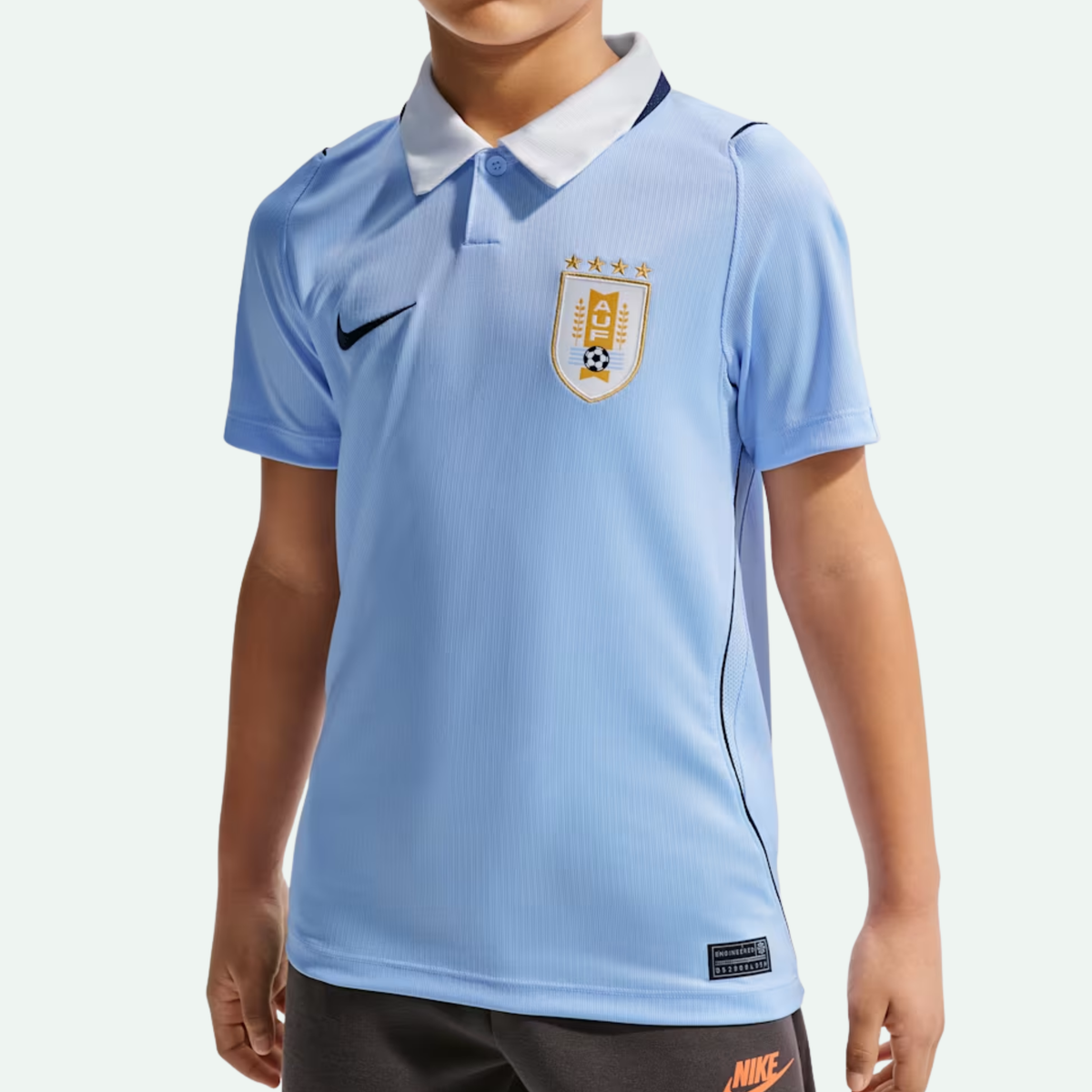 Uruguay 26 Stadium Home Kids Jersey product image 1, provided for visual reference and product detail review