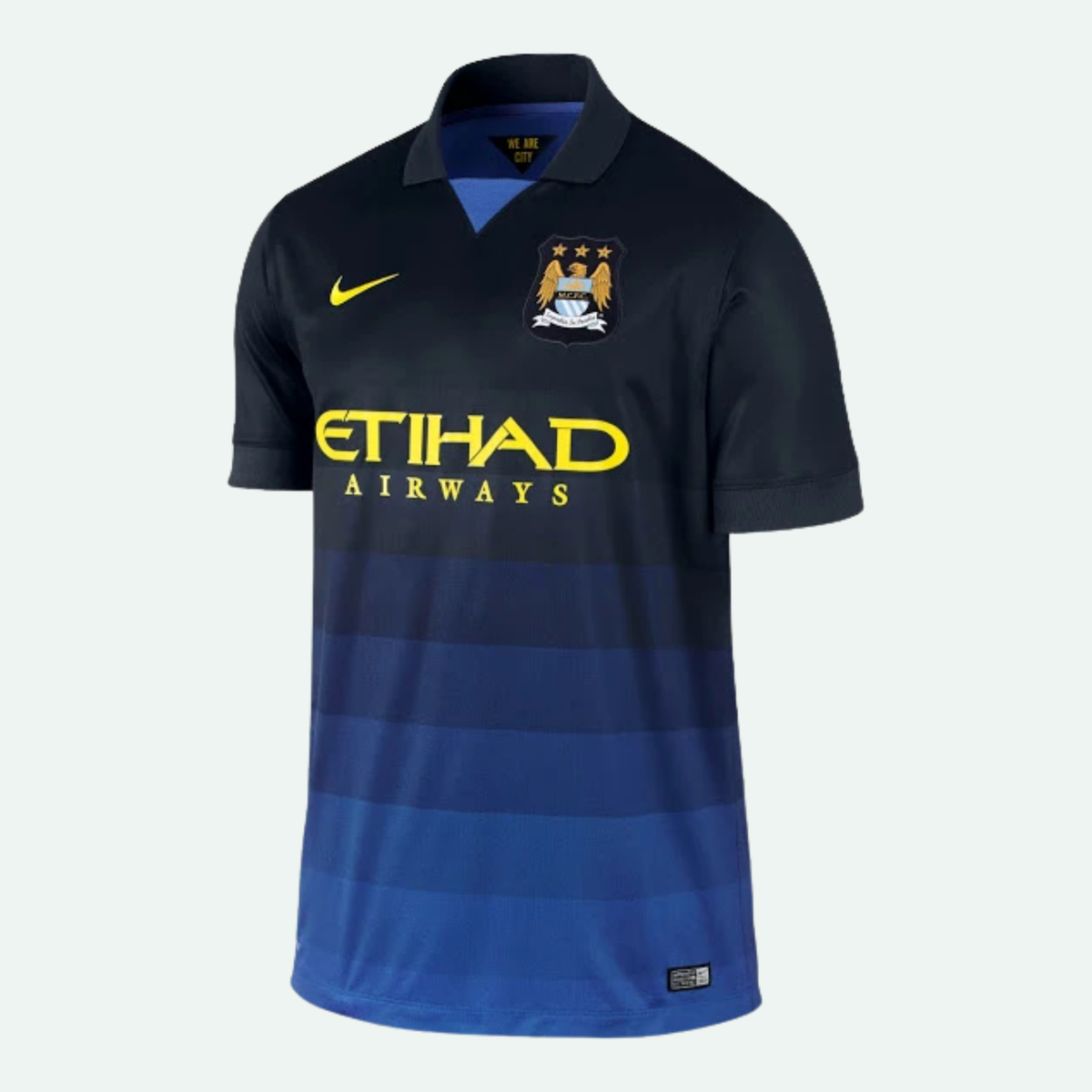 Manchester City 14/15 Away Jersey product image 1, provided for visual reference and product detail review