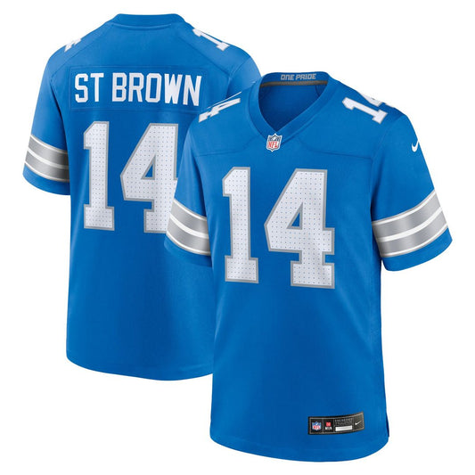 Men's Detroit Lions Amon-Ra St. Brown Nike Blue Game Jersey product image 1