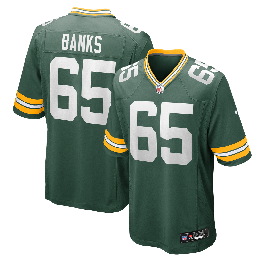 Men's Green Bay Packers Aaron Banks Nike Team Game Jersey product image 1