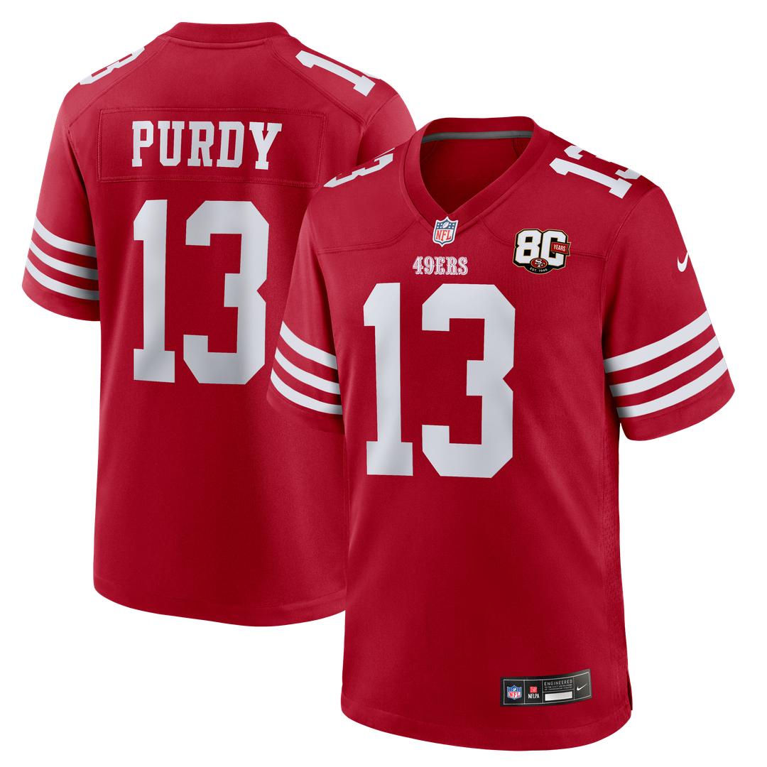 Men's San Francisco 49ers Brock Purdy Nike White 80th product image 7