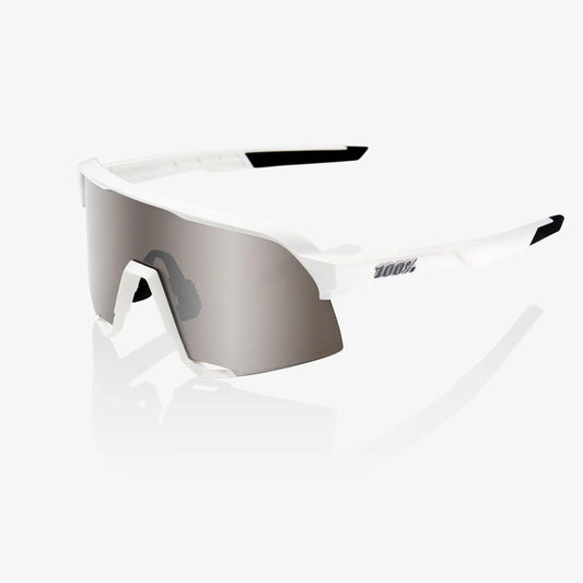 100 Percent Sunglasses - S3 - Matte White - HiPER® Silver Mirror Lens product image 1, provided for visual reference and