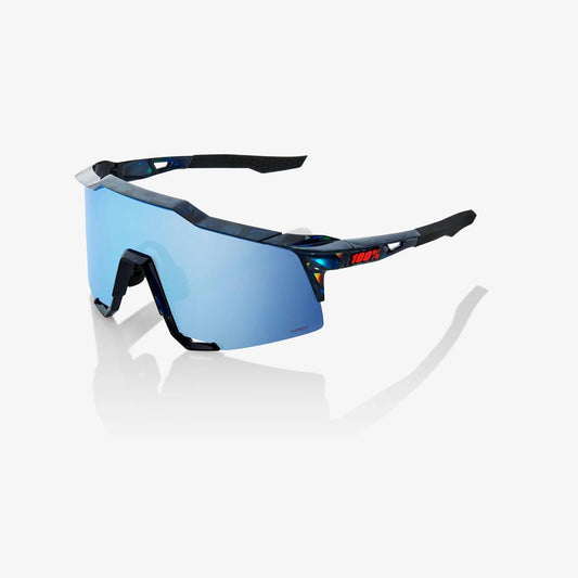 100 Percent Sunglasses - SPEEDCRAFT - Black Holographic - HiPER Blue Multilayer Mirror Lens product image 1, provided for