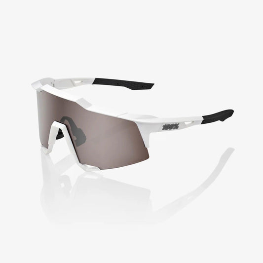 100 Percent Sunglasses - SPEEDCRAFT - Matte White - HiPER Silver Mirror Lens product image 1, provided for visual reference