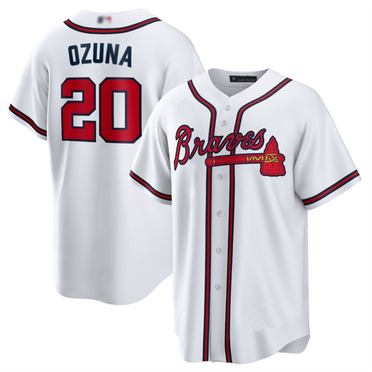 #20 Marcell Ozuna Player A.Braves White Home Replica product image 1