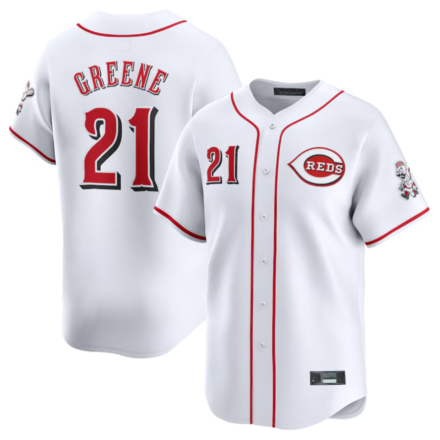 #21 Hunter Greene Player C.Reds Home Limited White Baseball product image 1