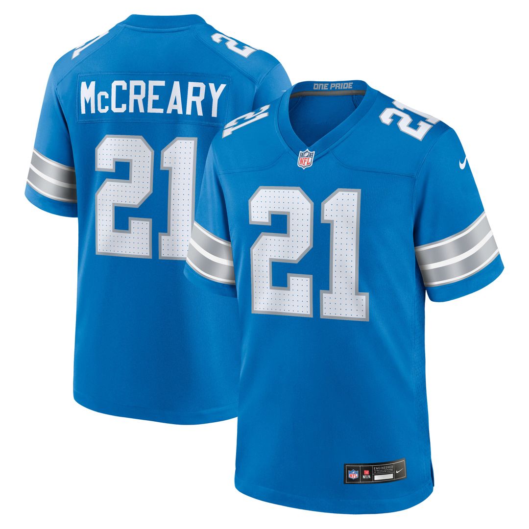 Men's Detroit Lions Roger McCreary Nike Blue Team Game product image 1
