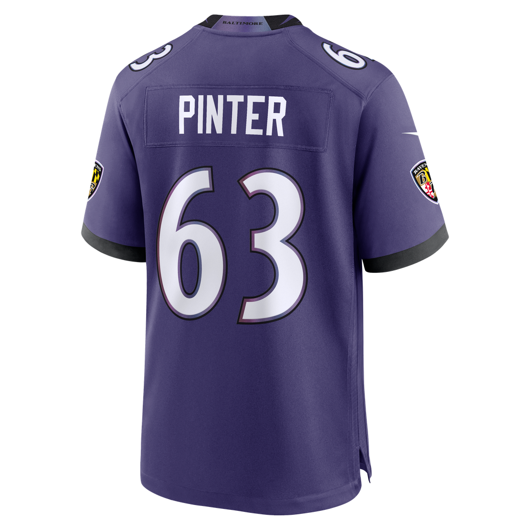 Men's Baltimore Ravens Danny Pinter Nike Purple Team Game product image 3