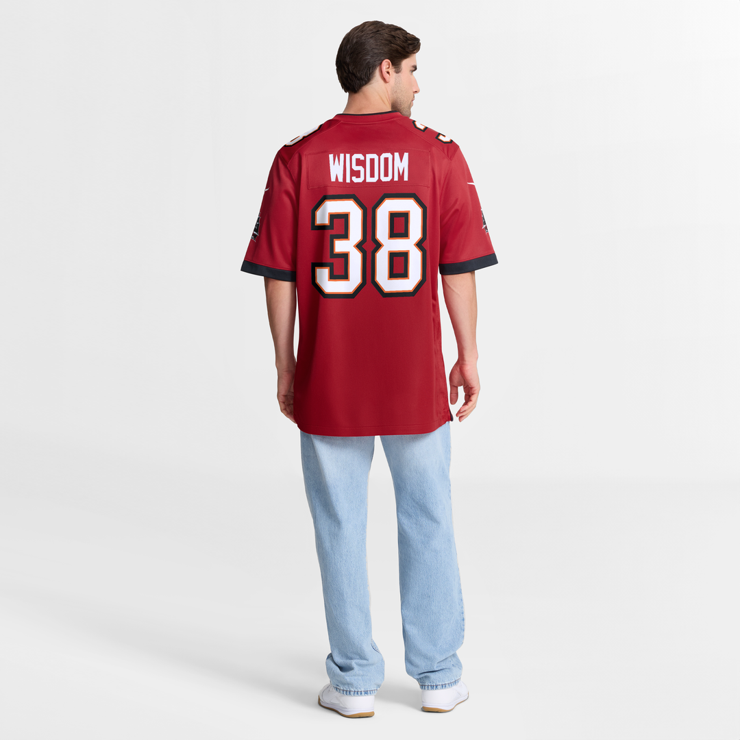 Men's Tampa Bay Buccaneers Rashad Wisdom Nike Red Team Game product image 8