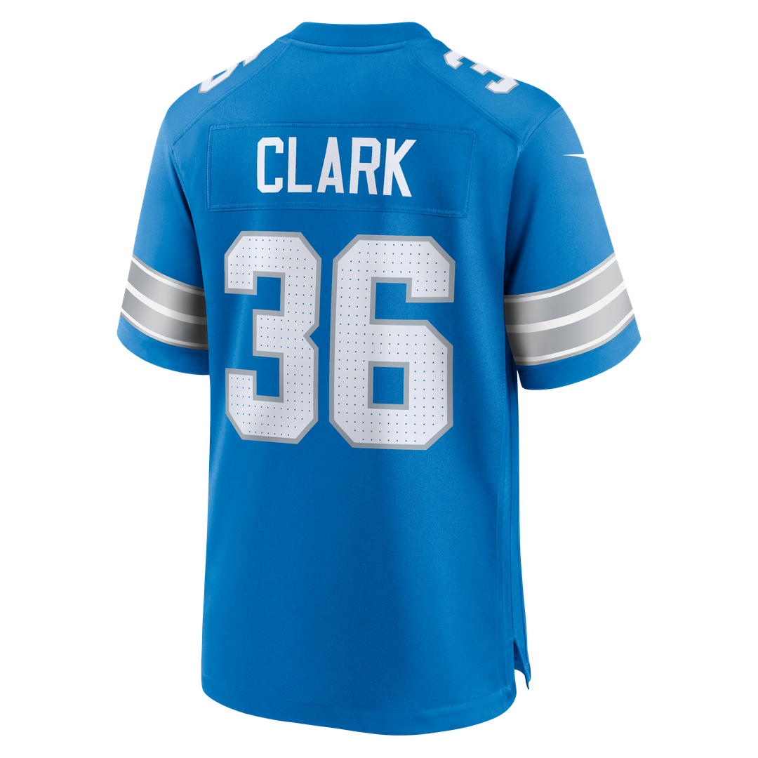 Men's Detroit Lions Chuck Clark Nike Blue Team Game Jersey product image 5