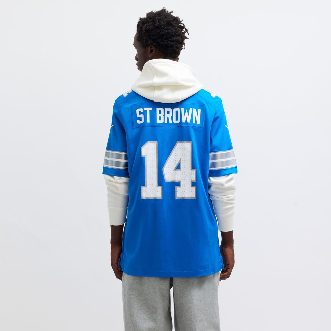 Men's Detroit Lions Amon-Ra St. Brown Nike Blue Game Jersey product image 5