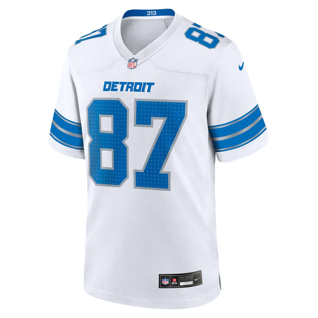 Men's Detroit Lions Sam LaPorta Nike White Game Jersey product image 2