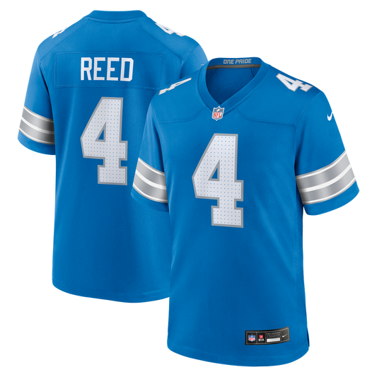 Men's Detroit Lions D.J. Reed Nike Blue Team Game Jersey product image 1