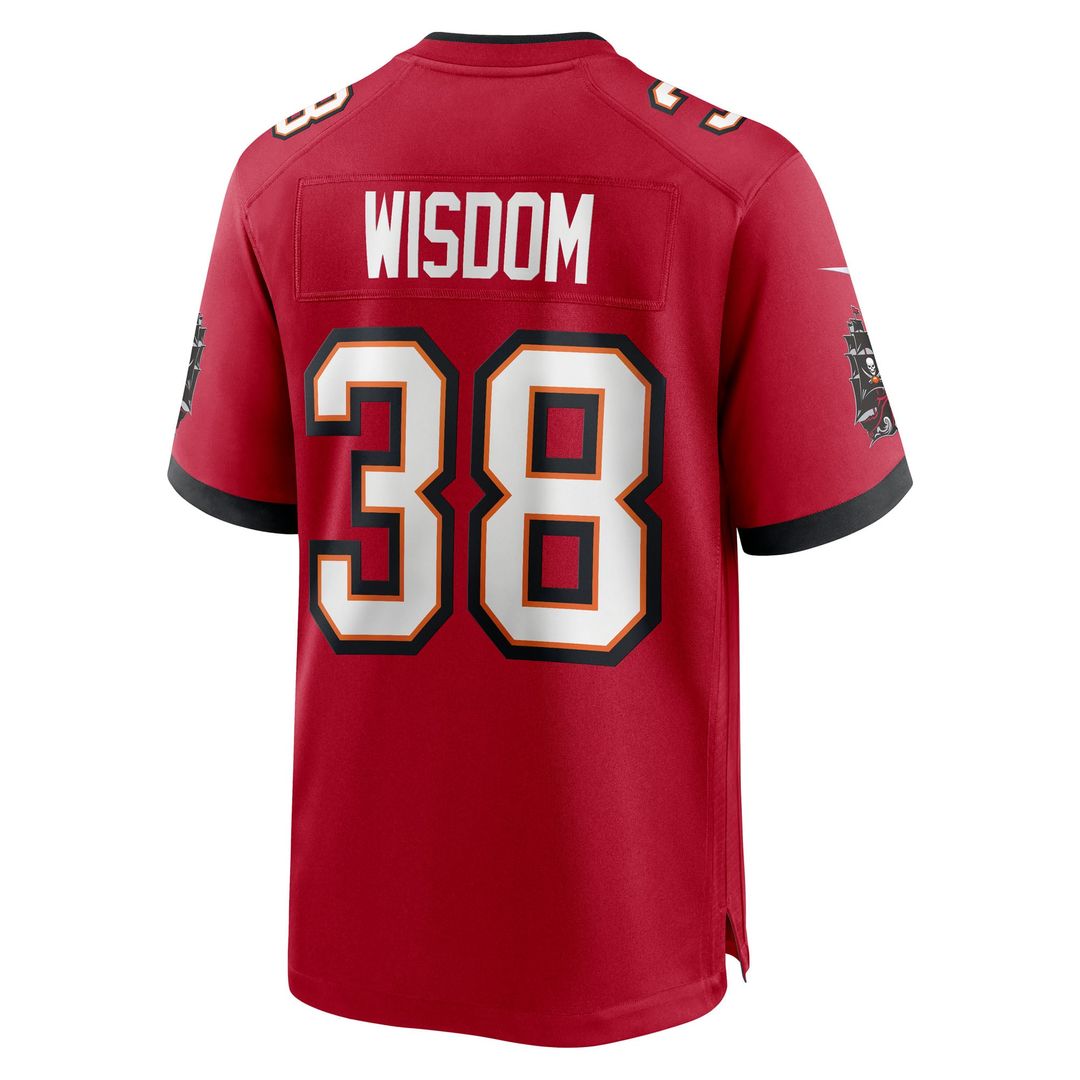 Men's Tampa Bay Buccaneers Rashad Wisdom Nike Red Team Game product image 3