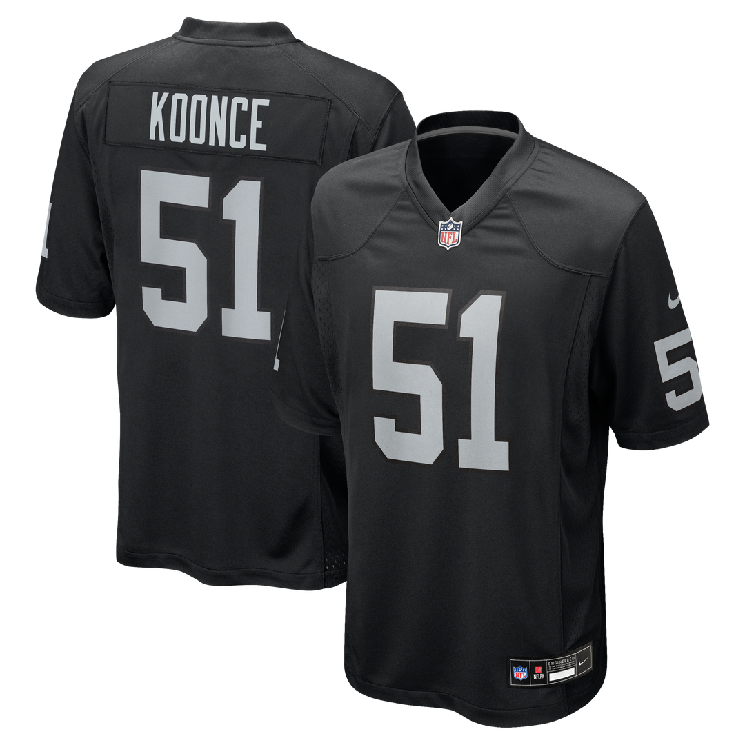 Men's Las Vegas Raiders Malcolm Koonce Nike Black Game product image 1
