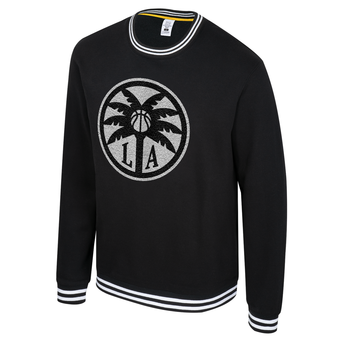 LA Sparks Stadium Essentials Black Club Level Crewneck product image 1, provided for visual reference and product detail