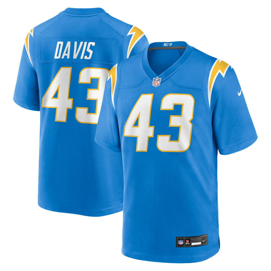 Men's Los Angeles Chargers Michael Davis Nike Powder Blue product image 1