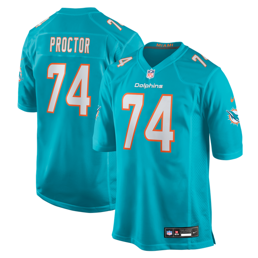 Men's Miami Dolphins Kadyn Proctor Nike Aqua Team Game product image 1