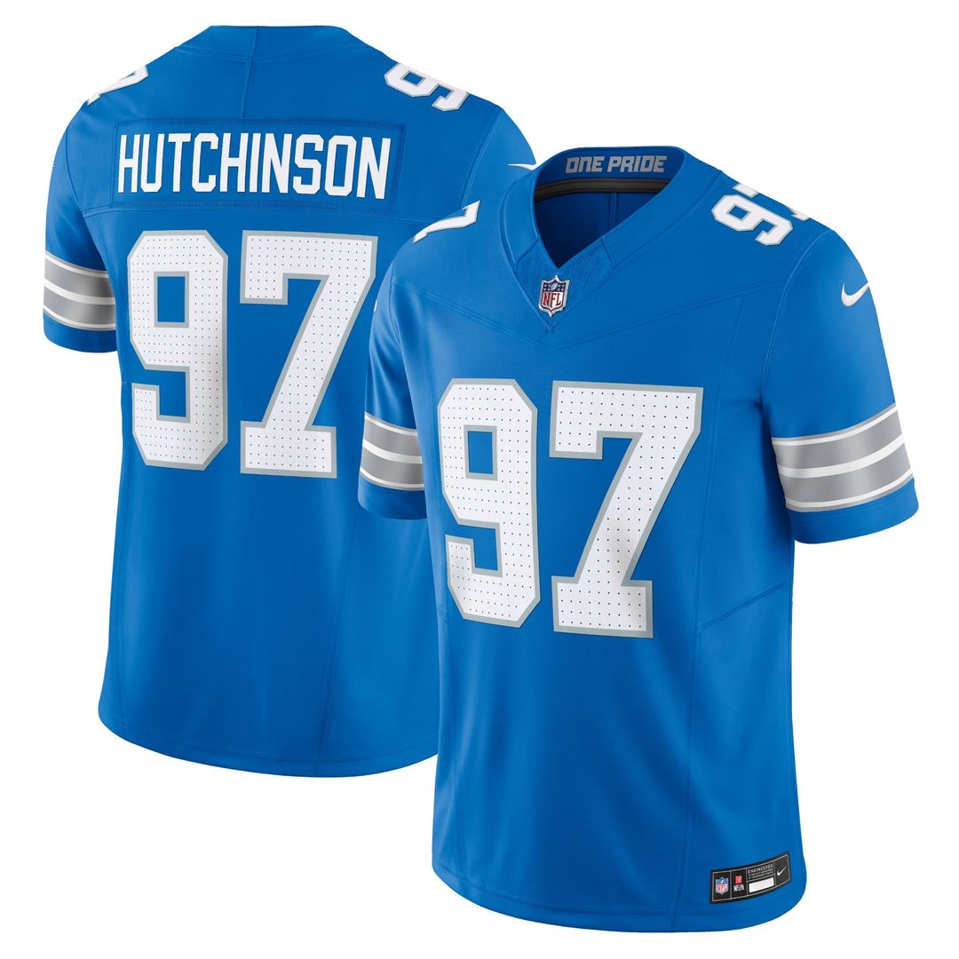 Men's Detroit Lions Aidan Hutchinson Nike Blue Team Vapor product image 1