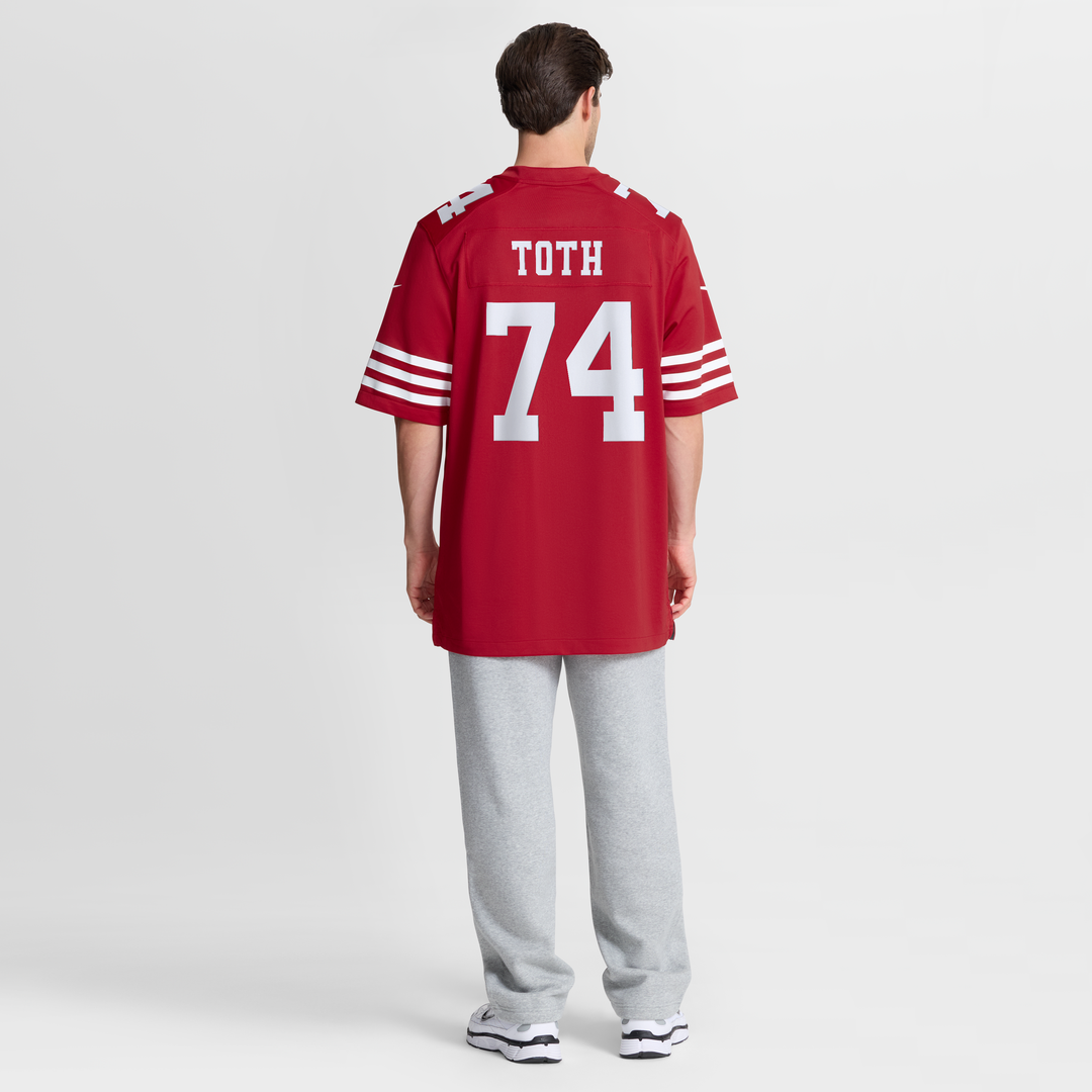 Men's San Francisco 49ers Brett Toth Nike Scarlet Team Game product image 5