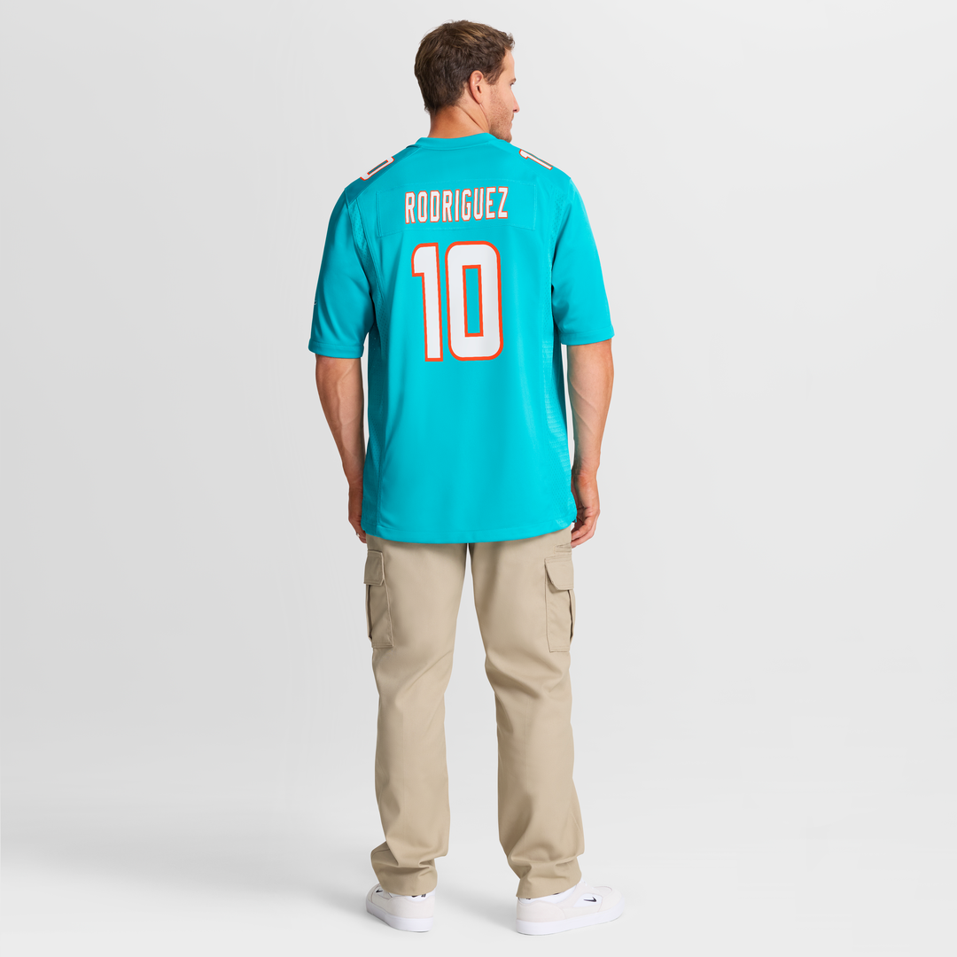 Men's Miami Dolphins Jacob Rodriguez Nike Aqua Game Jersey product image 3