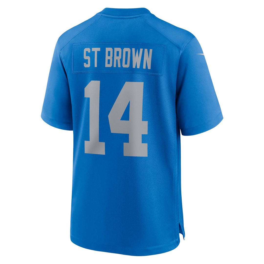 Men's Detroit Lions Amon-Ra St. Brown Nike Blue Alternate product image 3