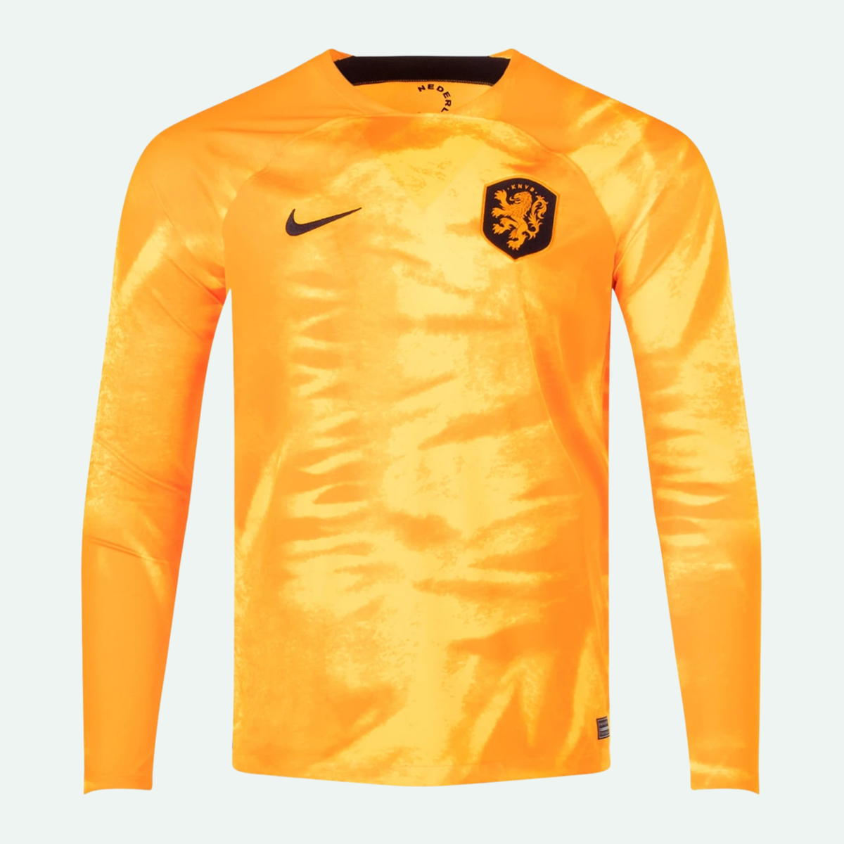 Netherlands 22 Stadium Home Long Sleeve Jersey product image 1, provided for visual reference and product detail review