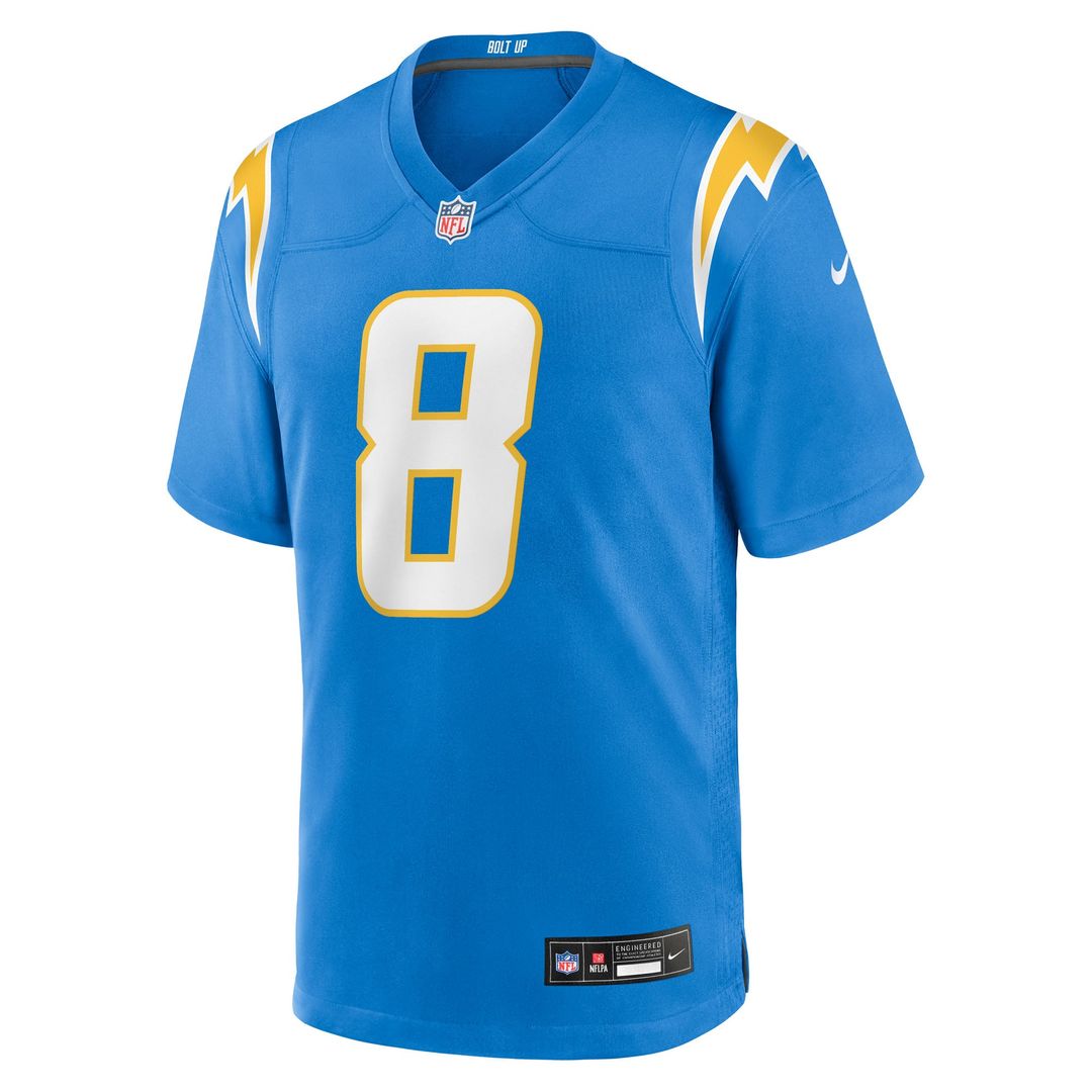 Men's Los Angeles Chargers Omarion Hampton Nike Powder Blue product image 7