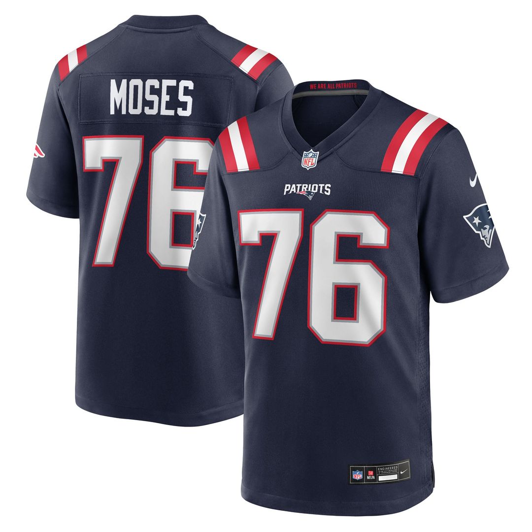 Men's New England Patriots Morgan Moses Nike Navy Team Game product image 1