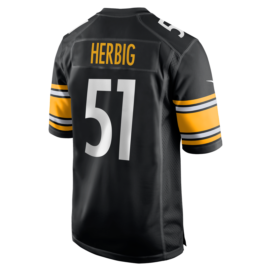 Men's Pittsburgh Steelers Nick Herbig Nike Black Game Jersey product image 3