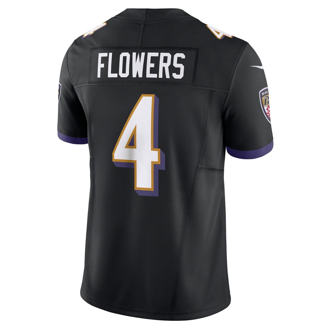 Men's Baltimore Ravens Zay Flowers Nike Black Alternate product image 3
