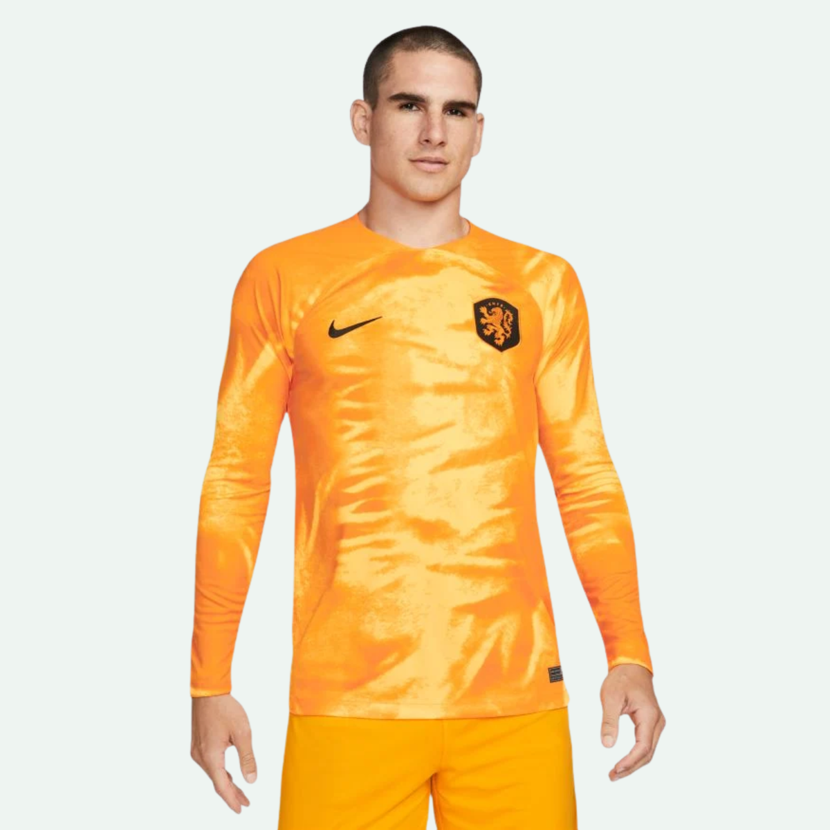 Netherlands 22 Stadium Home Long Sleeve Jersey product image 2, provided for visual reference and product detail review