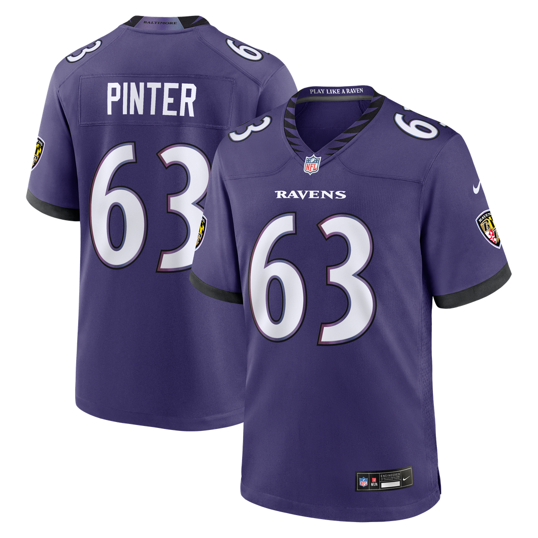 Men's Baltimore Ravens Danny Pinter Nike Purple Team Game product image 1