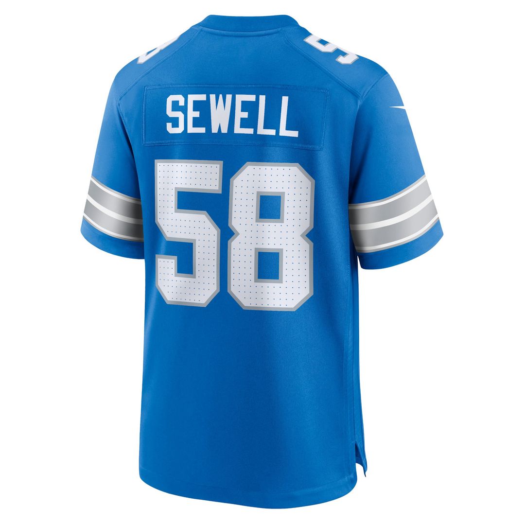 Men's Detroit Lions Penei Sewell Nike Blue Game Jersey product image 3
