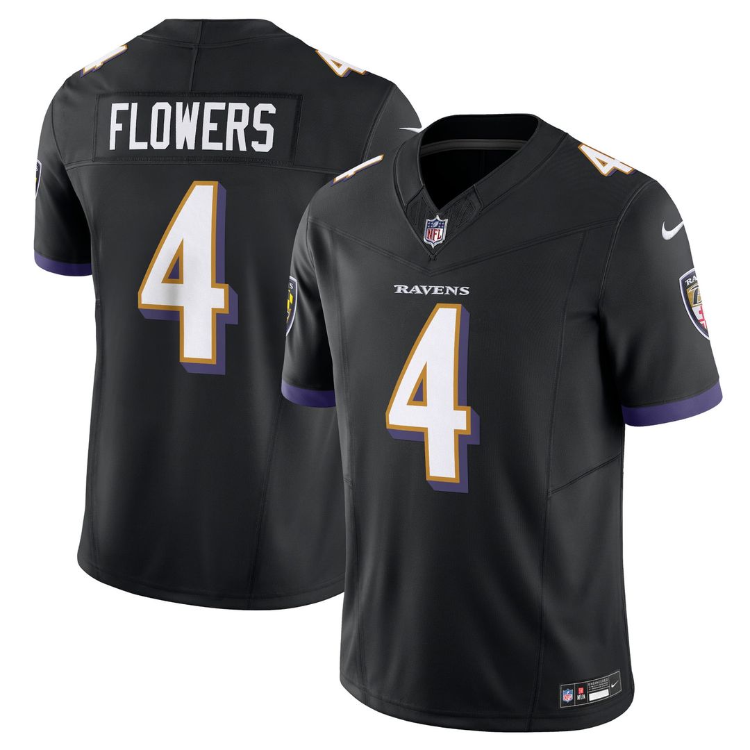 Men's Baltimore Ravens Zay Flowers Nike Black Alternate product image 1