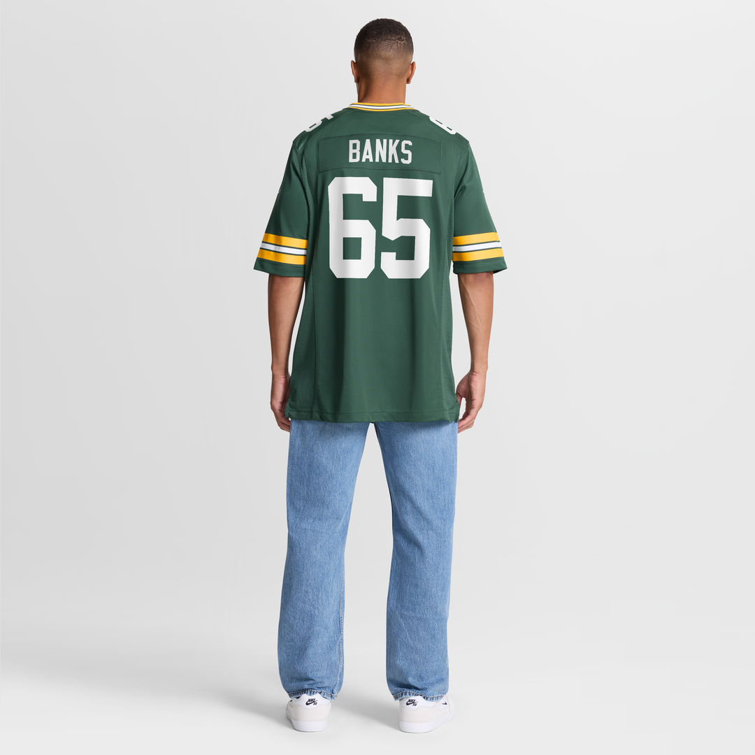 Men's Green Bay Packers Aaron Banks Nike Team Game Jersey product image 5