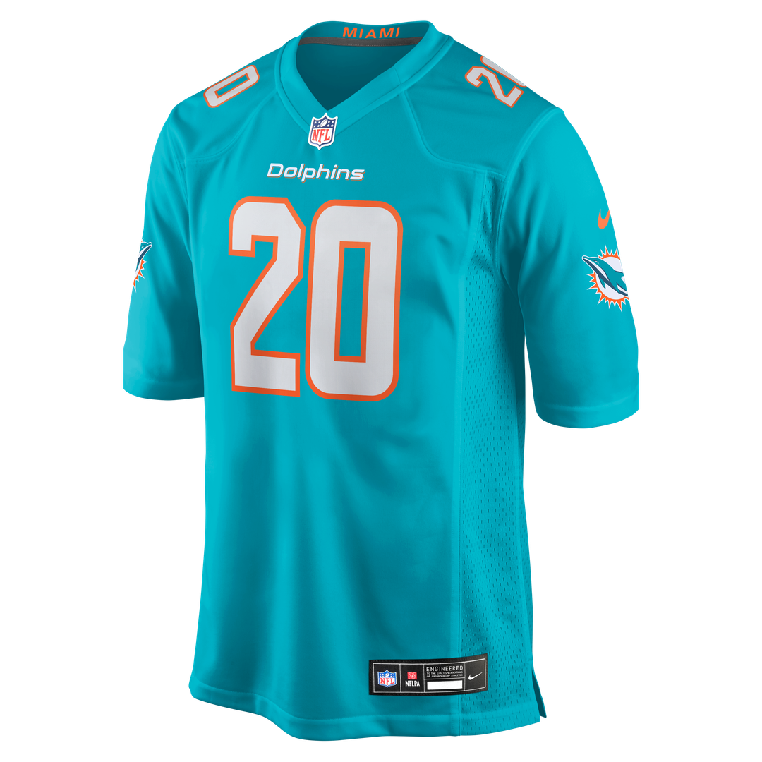 Men's Miami Dolphins Jordyn Brooks Nike Aqua Game Jersey product image 2