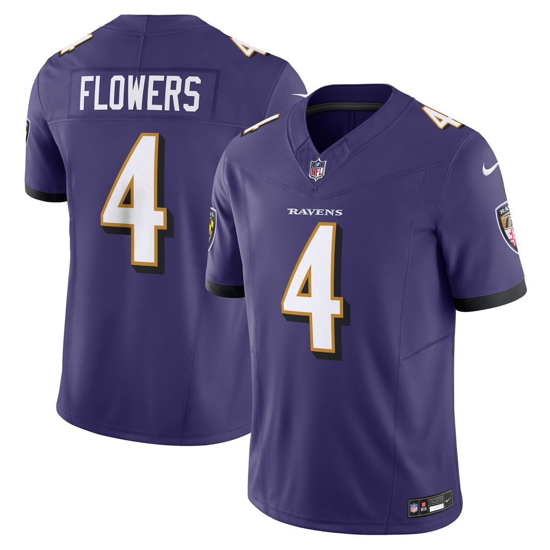 Men's Baltimore Ravens Zay Flowers Nike Black Alternate product image 7