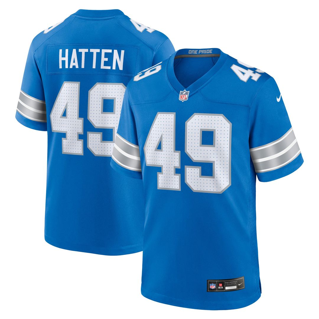 Men's Detroit Lions Hogan Hatten Nike Blue Game Jersey product image 1