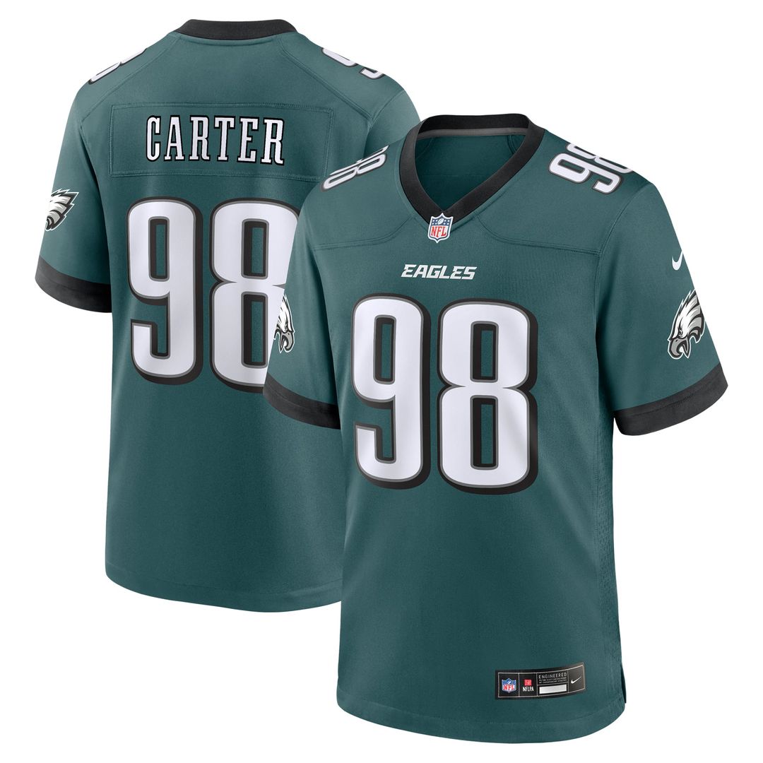 Men's Philadelphia Eagles Jalen Carter Nike Midnight Green product image 1