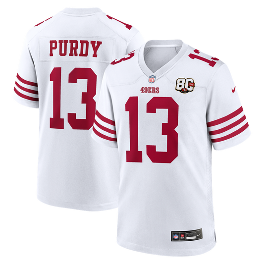 Men's San Francisco 49ers Brock Purdy Nike White 80th product image 1