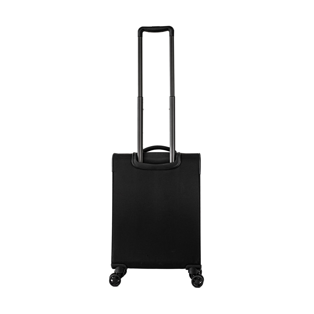 ALAIN DELON AD-1202 19" Lightweight Soft Case Spinner Luggage - Expandable, Anti-theft Zipper, TSA Lock - Black