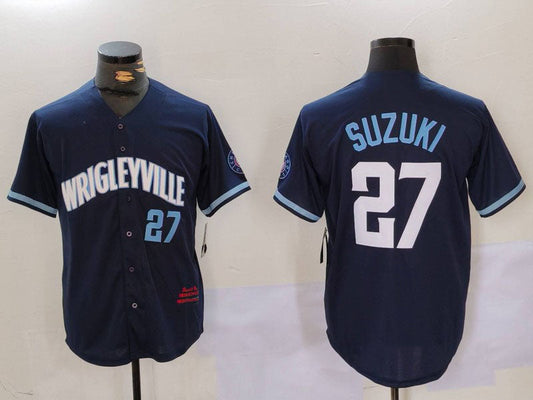 #27 Seiya Suzuki Player C.Cubs Navy City Connect Stitched product image 1